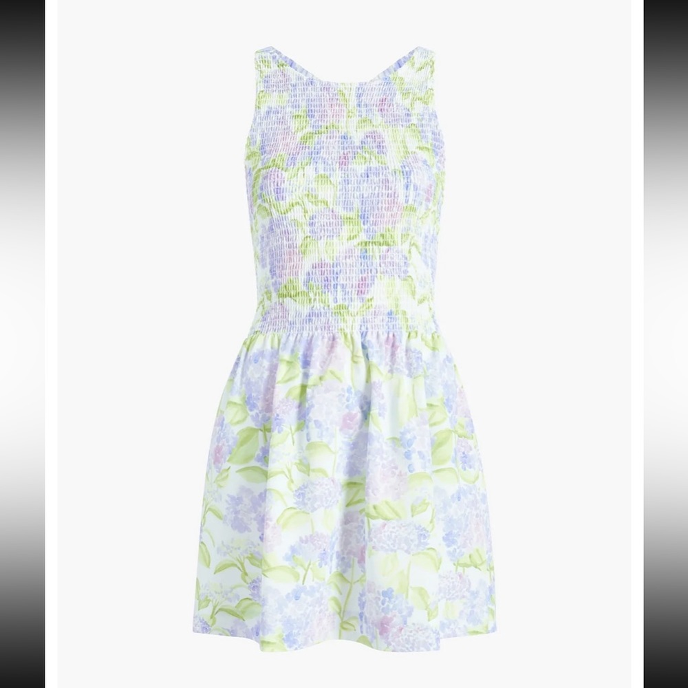 Hill House Home XL Lilou Nap Dress in blue hydrangea crepe NWOT